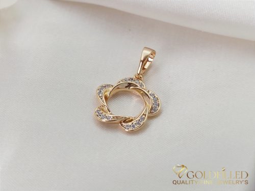 Antiallergijski Goldfilled obesek 21 mm, barva 18K