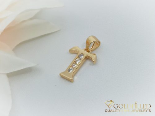 Antiallergijski Goldfilled obesek 23 mm, barva 18K